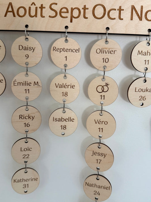 Pastille supplémentaire pour calendrier d’anniversaires